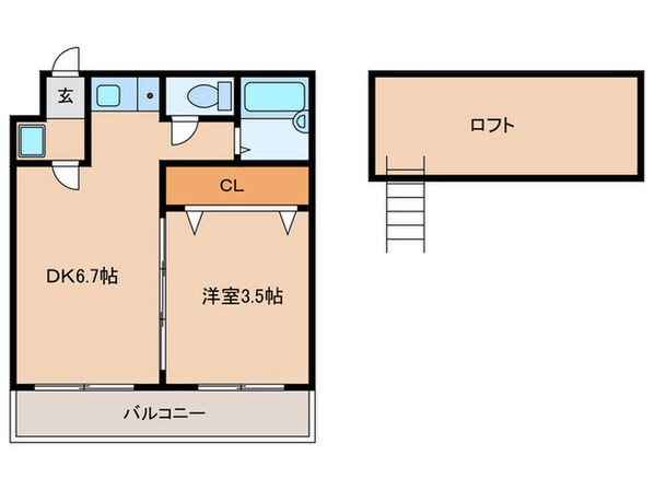 ア－クヒルズ南天神の物件間取画像